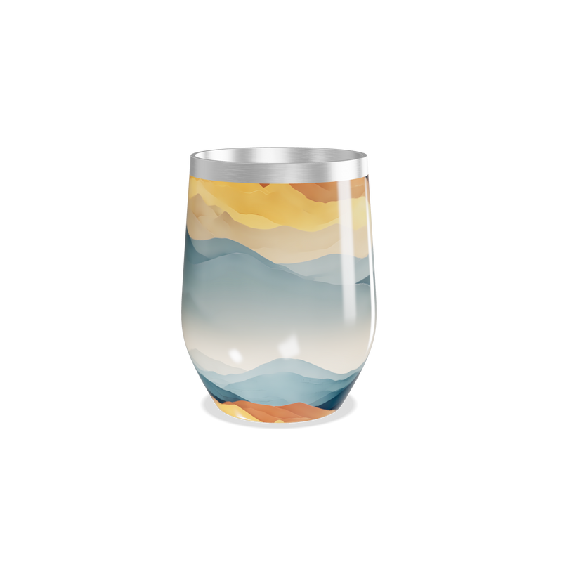 Copo Térmico Slim - Design Ondas Coloridas