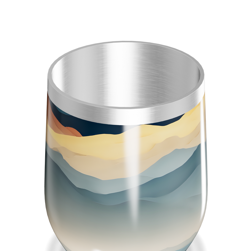 Copo Térmico Slim - Design Ondas Coloridas