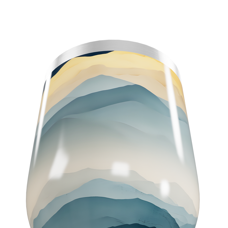 Copo Térmico Slim - Design Ondas Coloridas