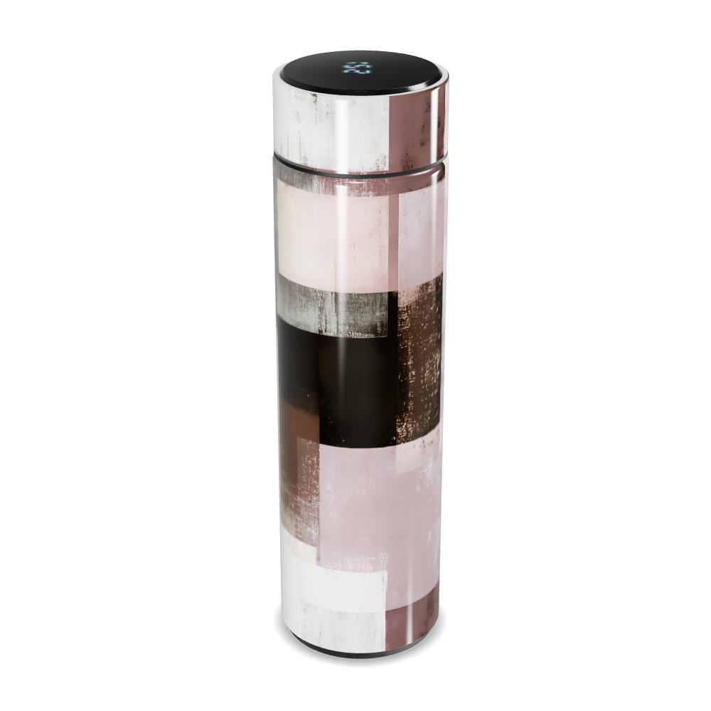 Garrafa Térmica Touch Estampa Geométrica Rosa