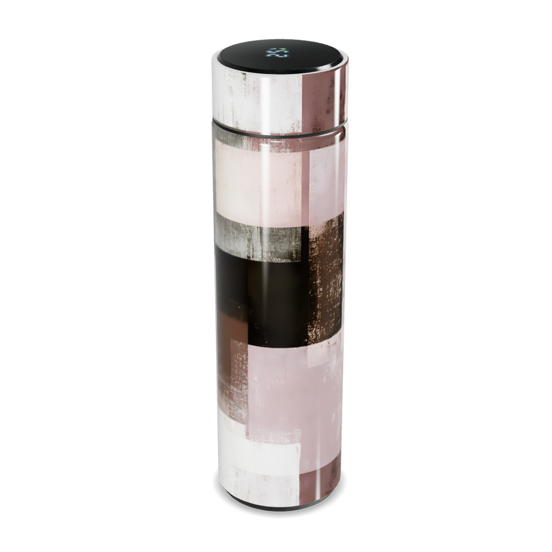 Garrafa Térmica Touch Estampa Geométrica Rosa