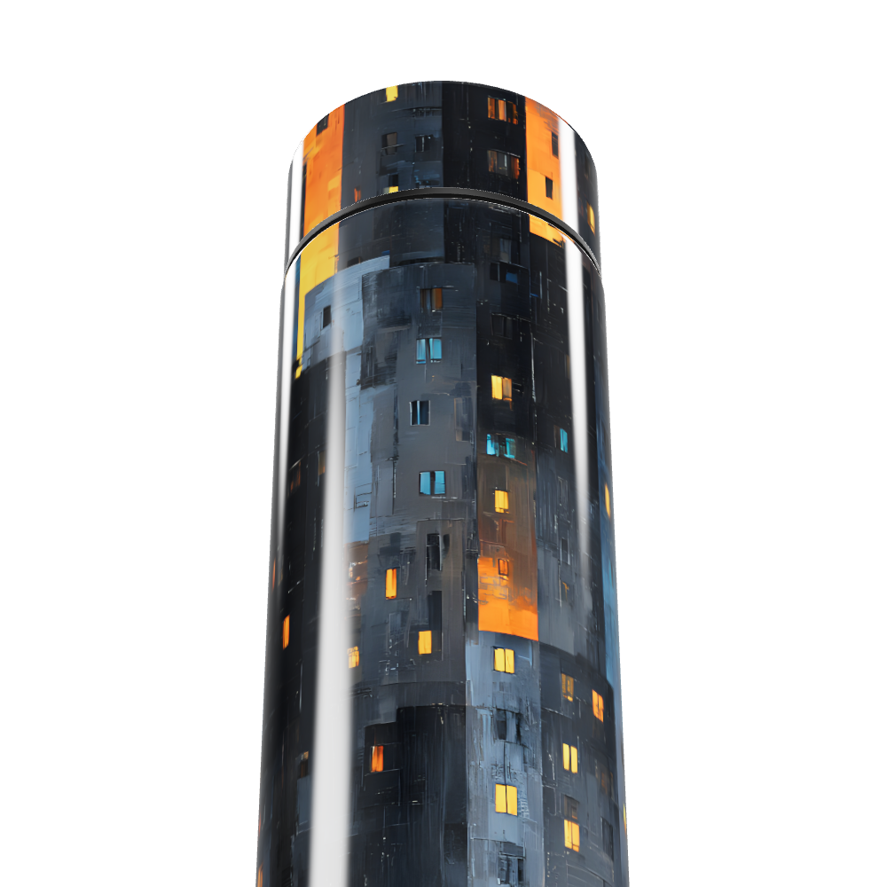 Garrafa Térmica Touch - Estampa Urbana Colorida