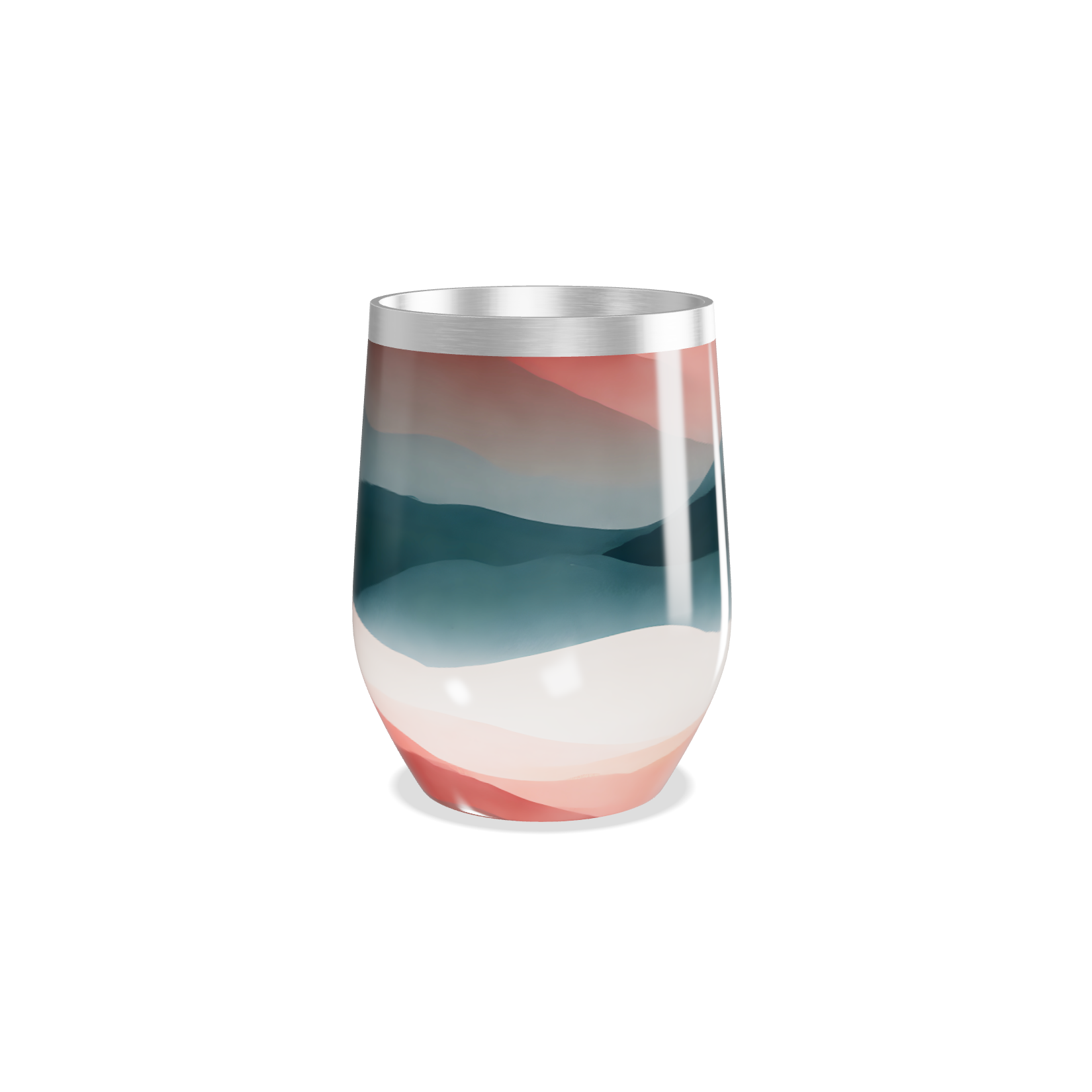 Copo Térmico Slim - Estampa Ondas Coloridas