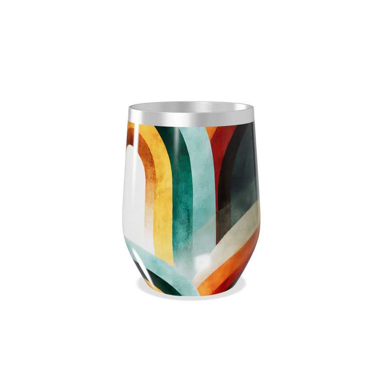 Copo Térmico Slim - Design Colorido Abstrato