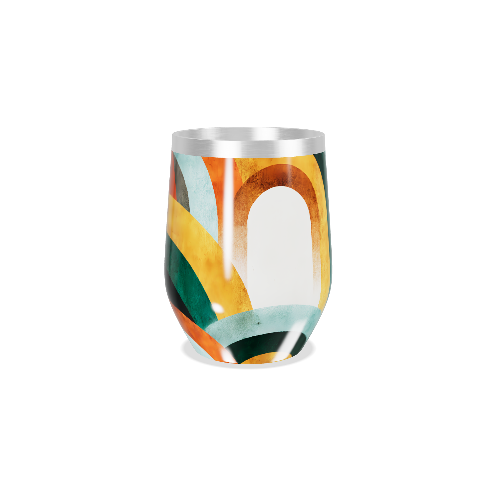 Copo Térmico Slim - Design Colorido Abstrato