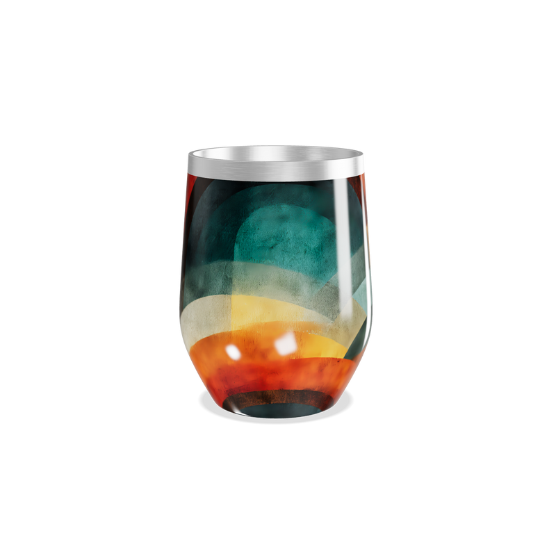 Copo Térmico Slim - Design Colorido Abstrato