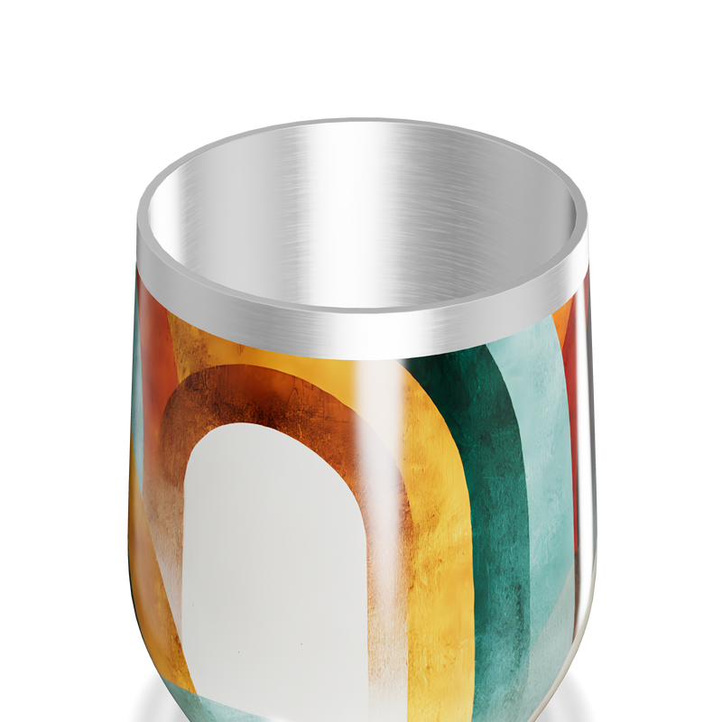 Copo Térmico Slim - Design Colorido Abstrato