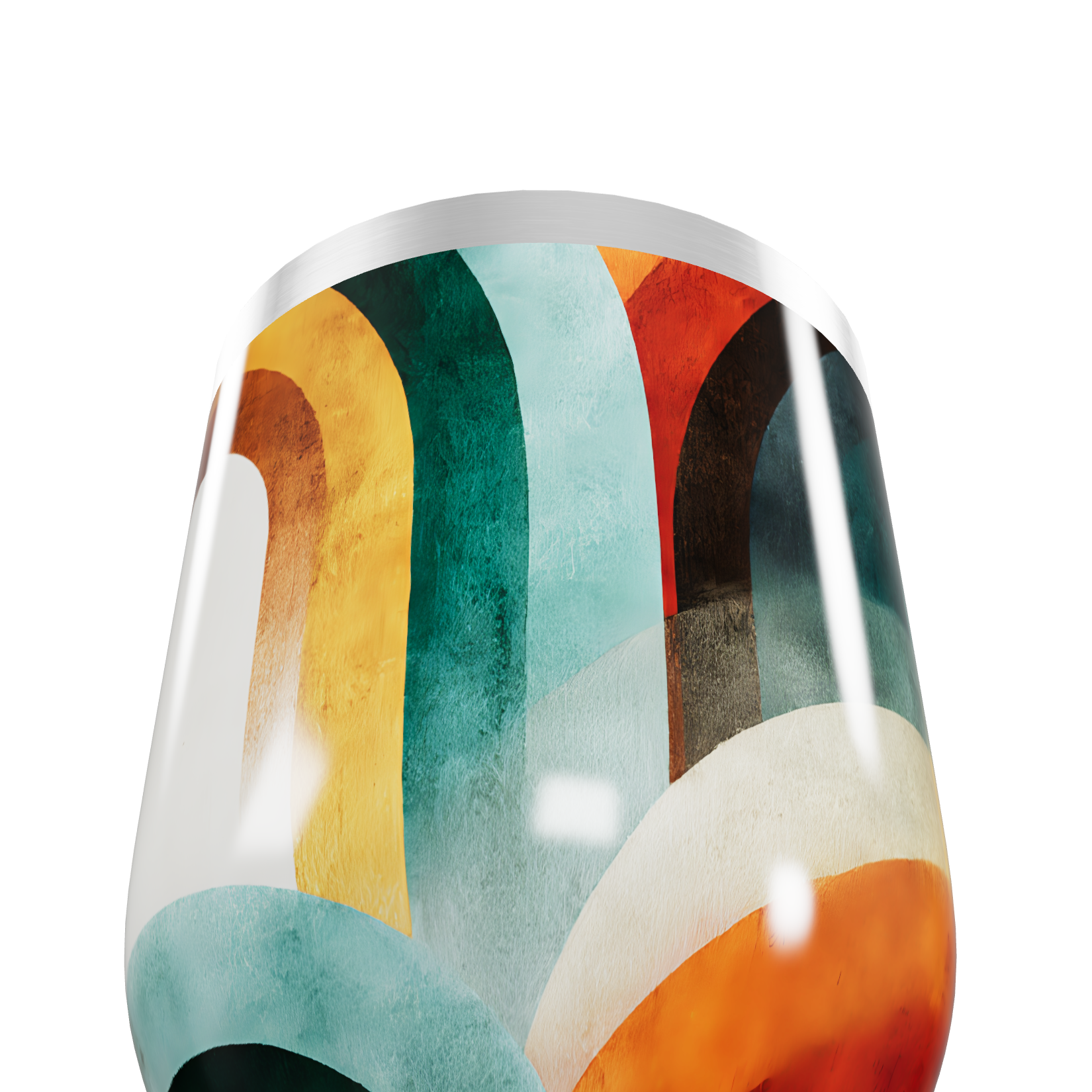 Copo Térmico Slim - Design Colorido Abstrato