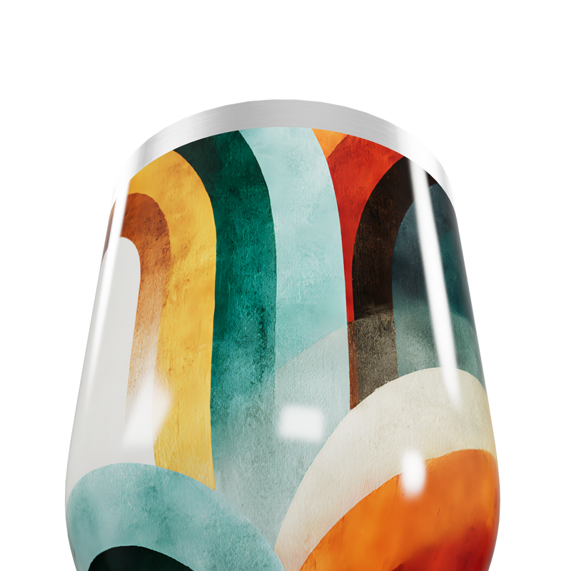 Copo Térmico Slim - Design Colorido Abstrato