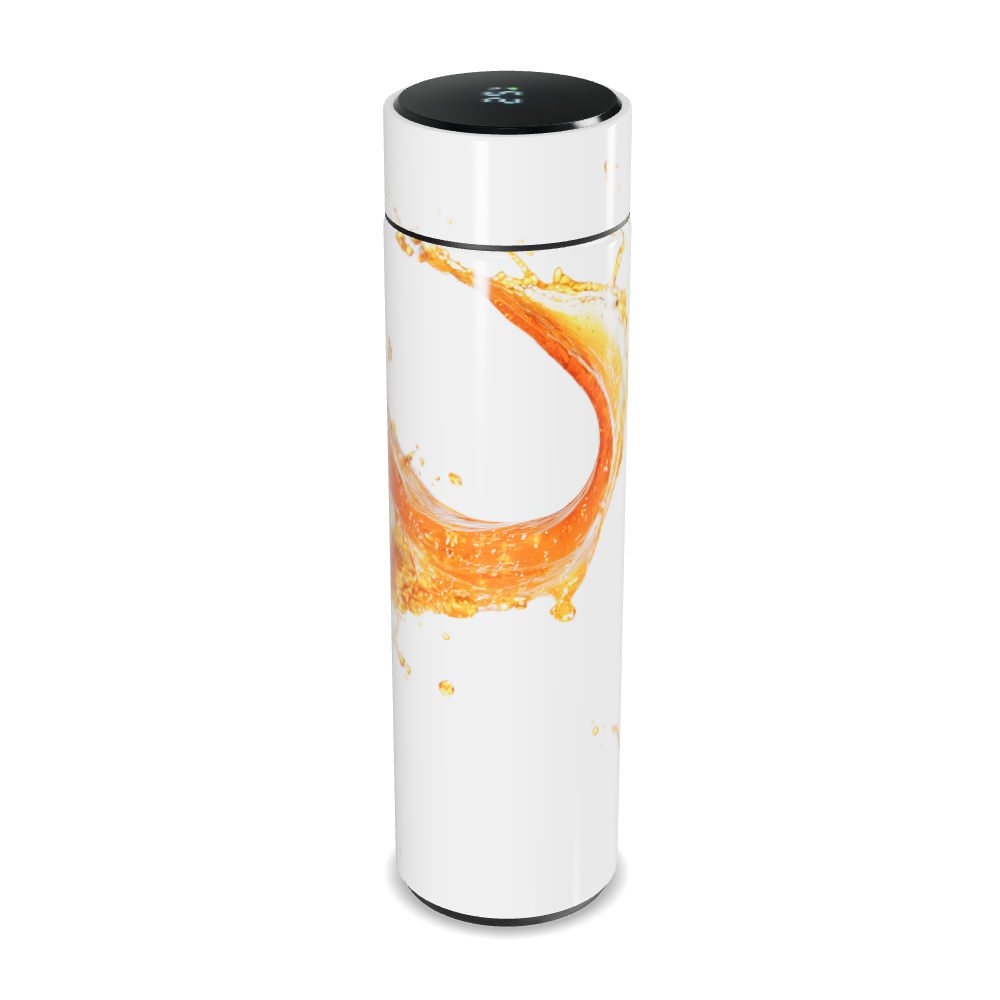 Garrafa Térmica Touch - Branca com Estampa Frutas