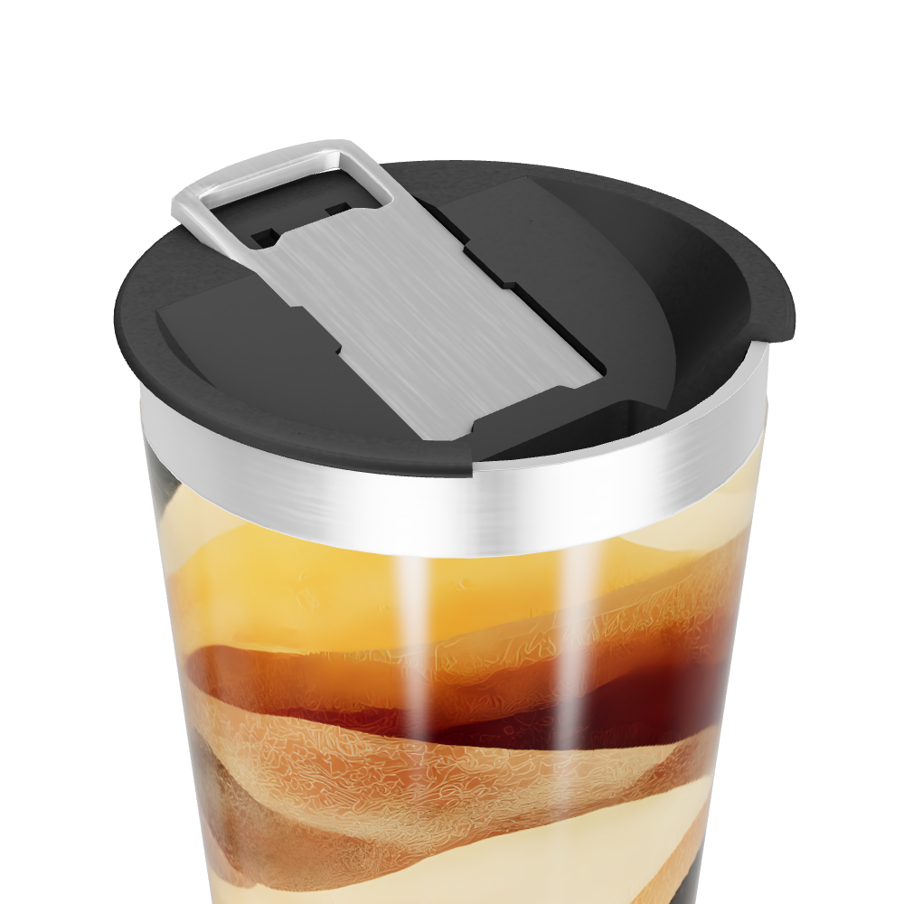 Copo Térmico - Estampa Ondas Coloridas