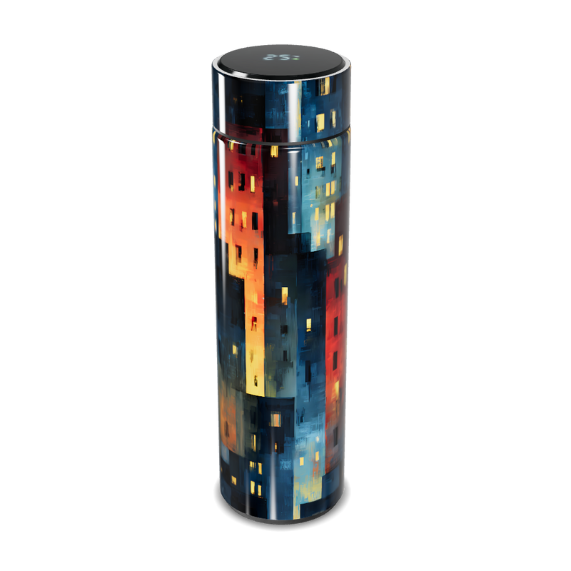 Garrafa Térmica Touch - Estampa Noturna Colorida