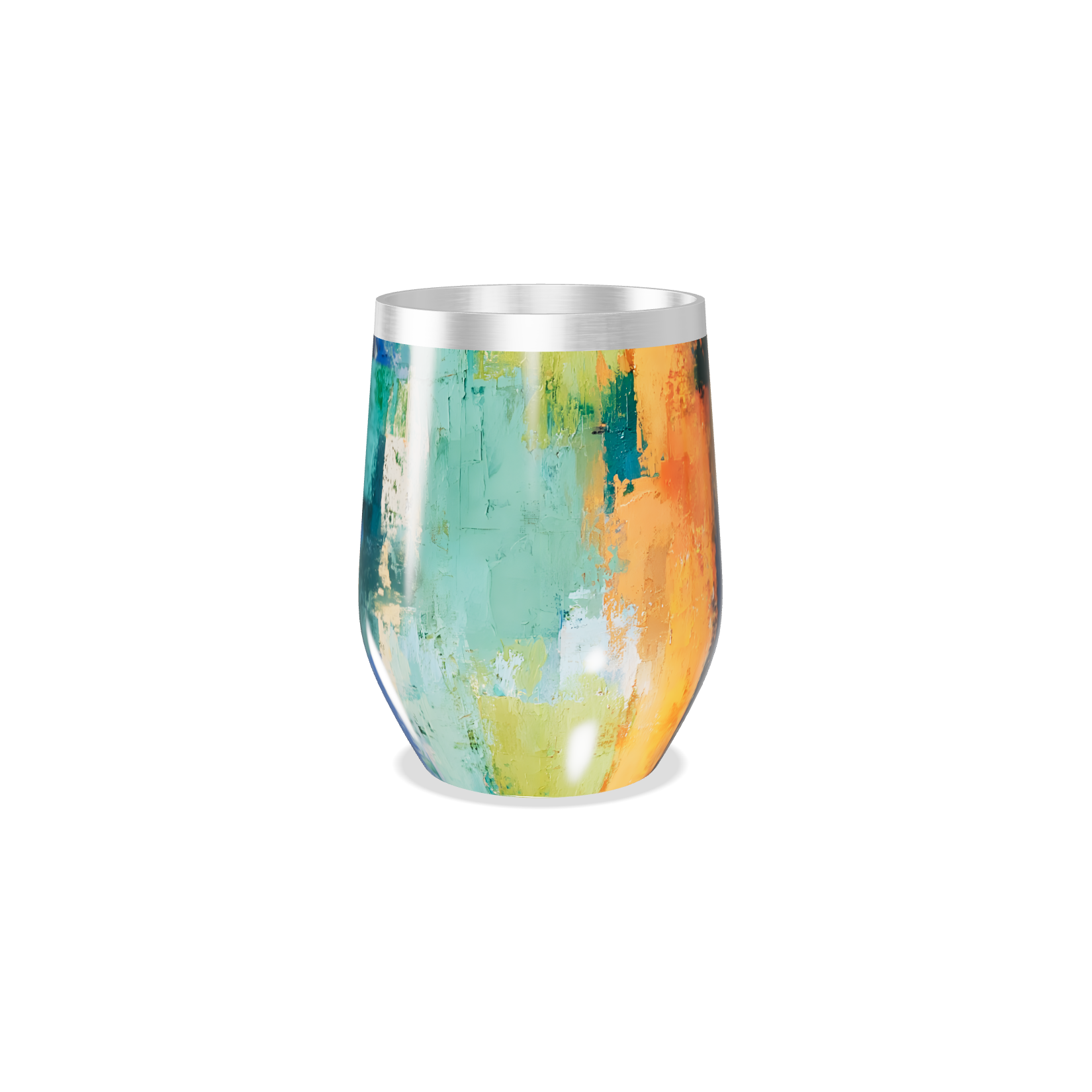 Copo Térmico Slim - Estampa Colorida Aço