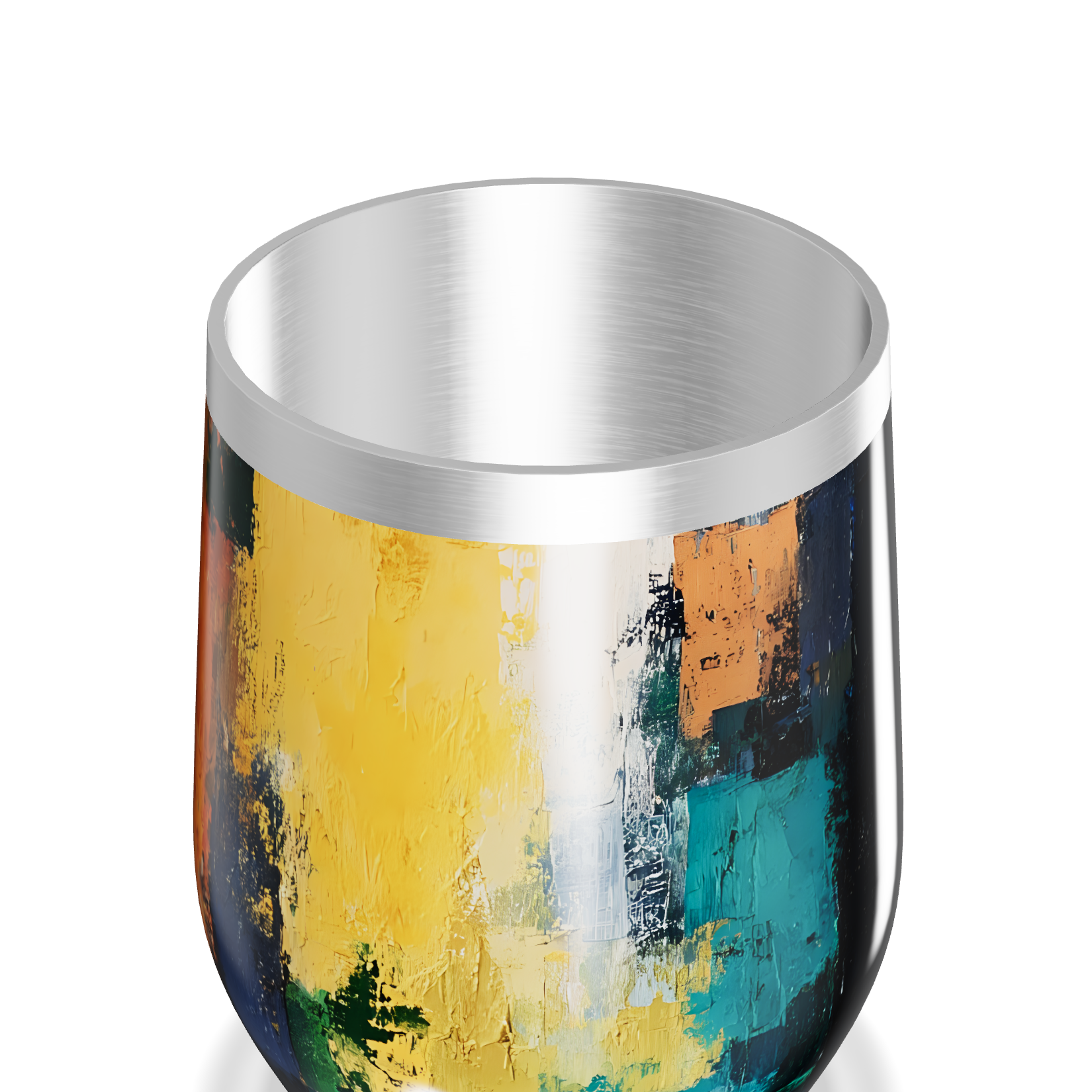 Copo Térmico Slim - Estampa Colorida Aço