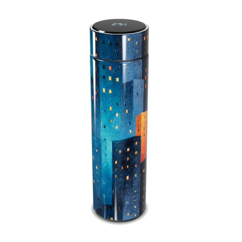 Garrafa Térmica Touch - Estampa Noturna Colorida