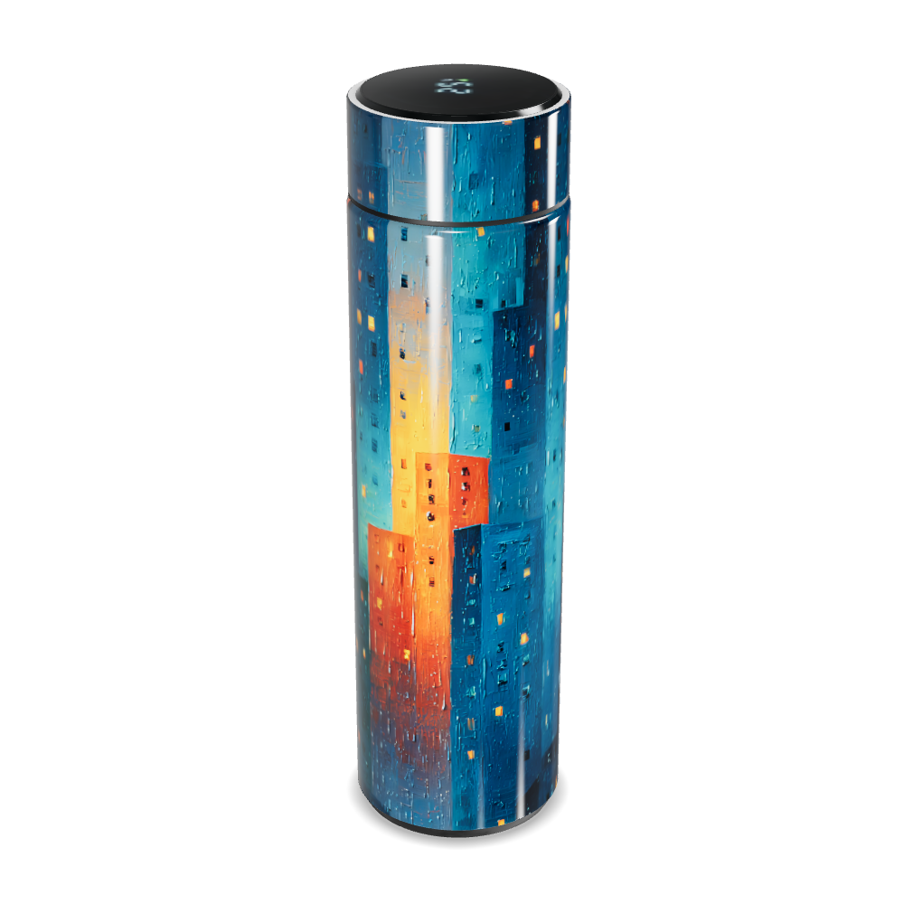 Garrafa Térmica Touch - Estampa Noturna Colorida