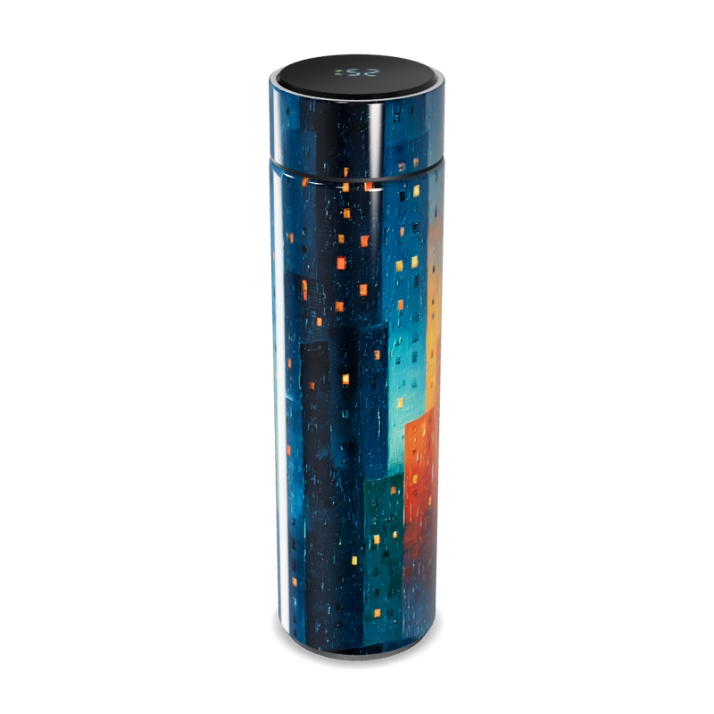 Garrafa Térmica Touch - Estampa Noturna Colorida