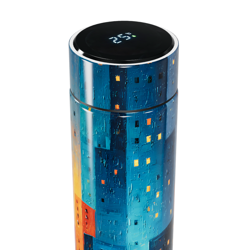 Garrafa Térmica Touch - Estampa Noturna Colorida