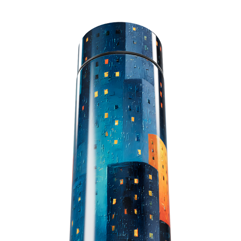 Garrafa Térmica Touch - Estampa Noturna Colorida