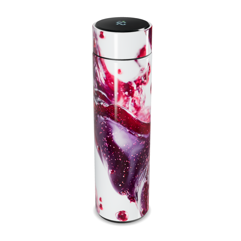 Garrafa Térmica Touch - Estampa Vinho Abstrata