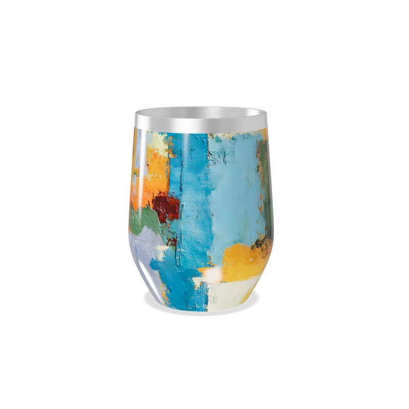 Copo Térmico Slim - Estampa Abstrata Colorida