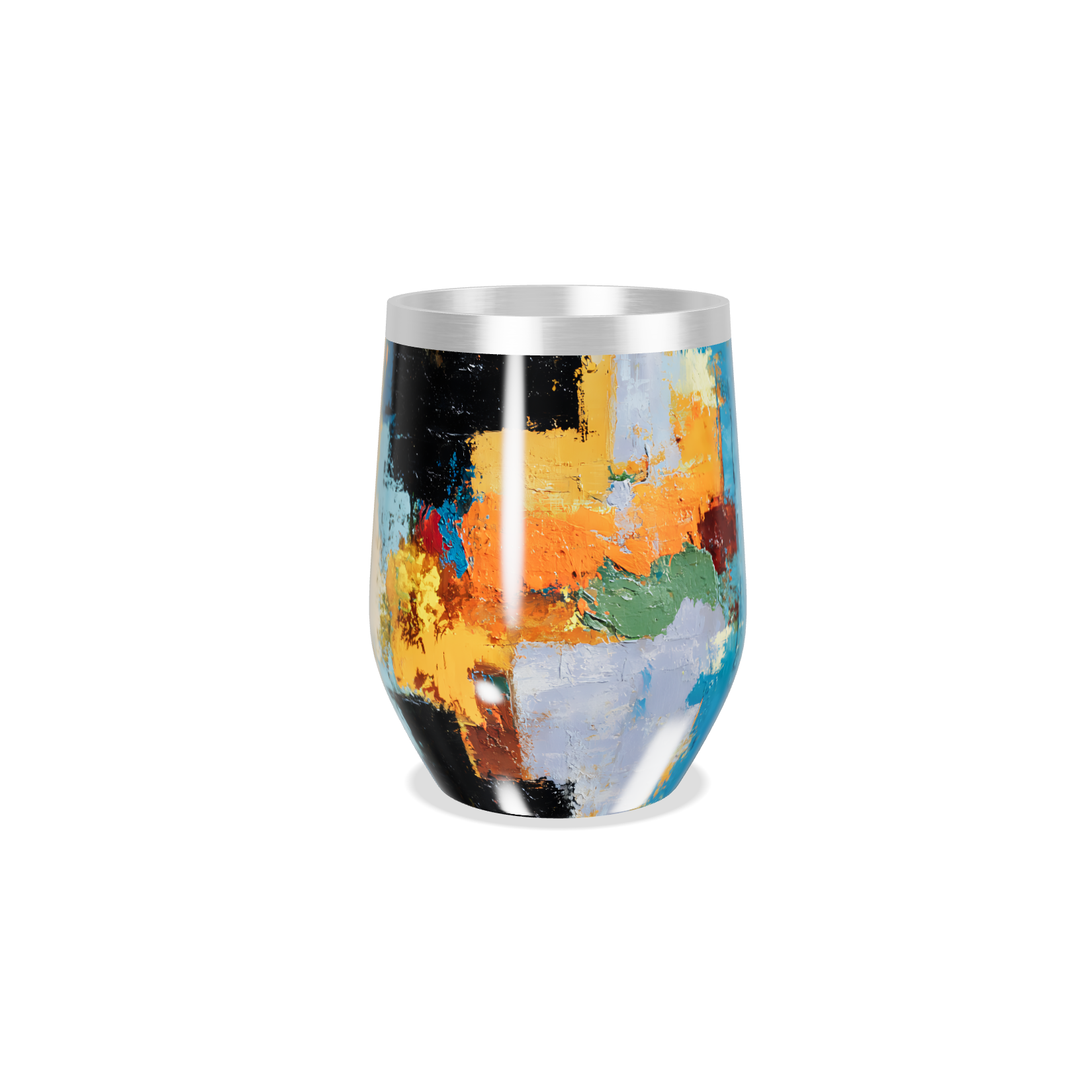 Copo Térmico Slim - Estampa Abstrata Colorida