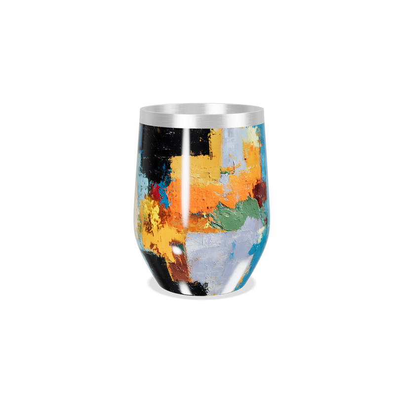 Copo Térmico Slim - Estampa Abstrata Colorida