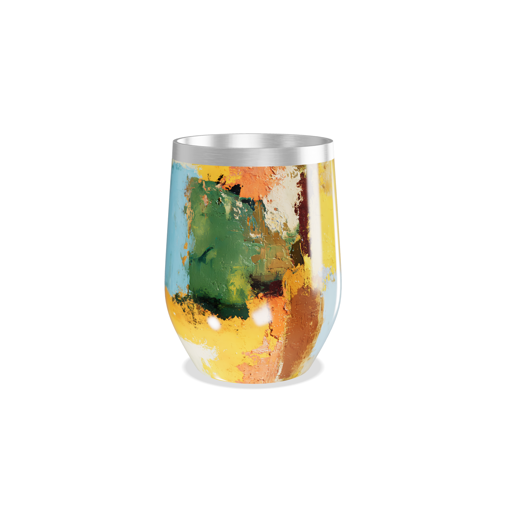 Copo Térmico Slim - Estampa Abstrata Colorida