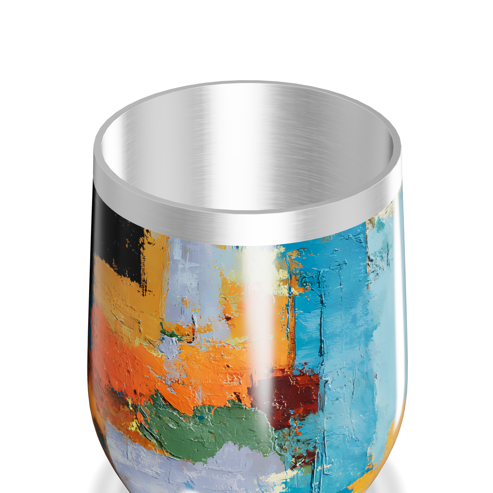 Copo Térmico Slim - Estampa Abstrata Colorida