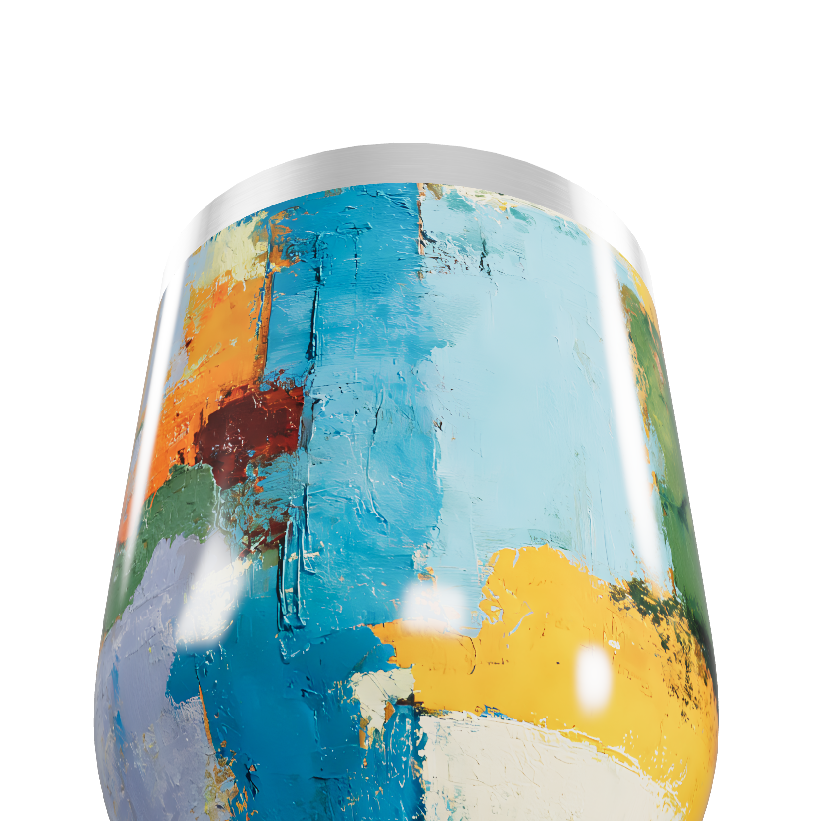 Copo Térmico Slim - Estampa Abstrata Colorida