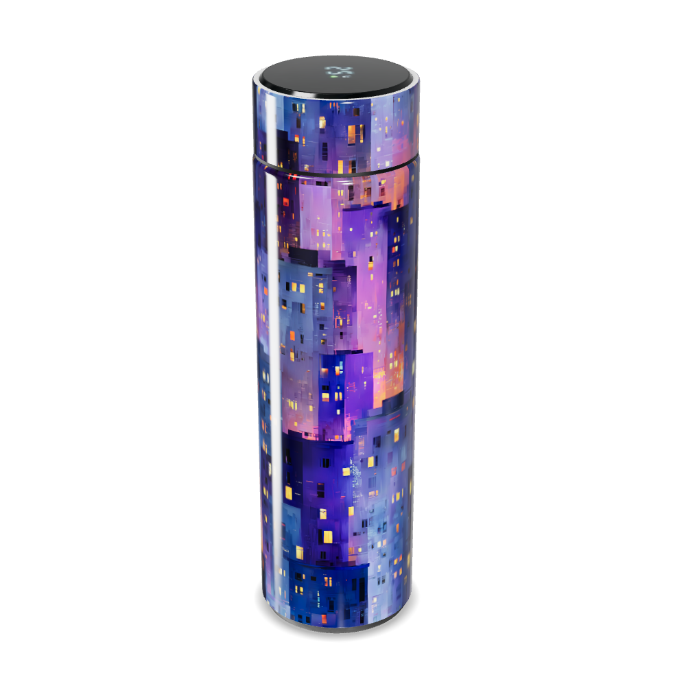 Garrafa Térmica Touch - Estampa Urbana Colorida