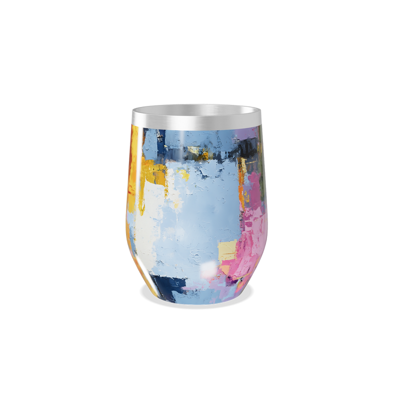 Copo Térmico Slim - Estampa Abstrata Colorida