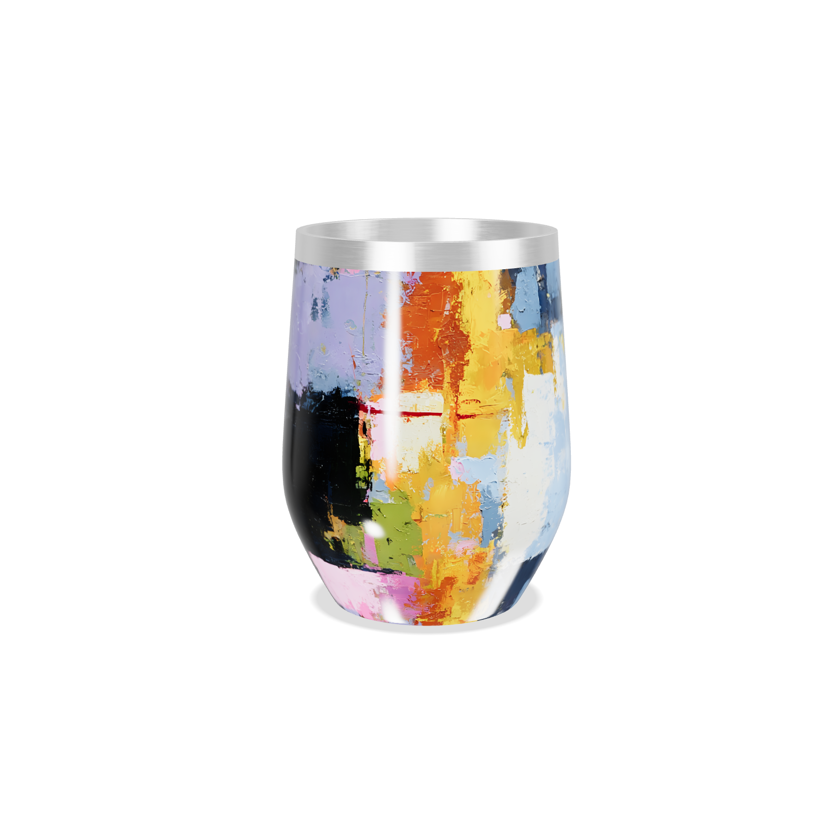 Copo Térmico Slim - Estampa Abstrata Colorida