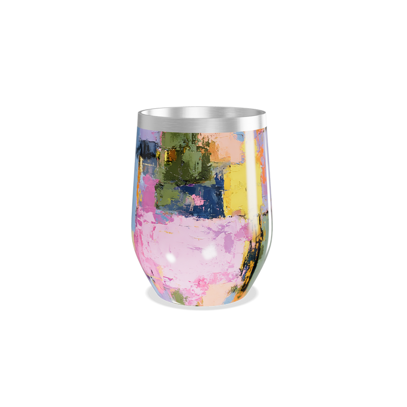 Copo Térmico Slim - Estampa Abstrata Colorida