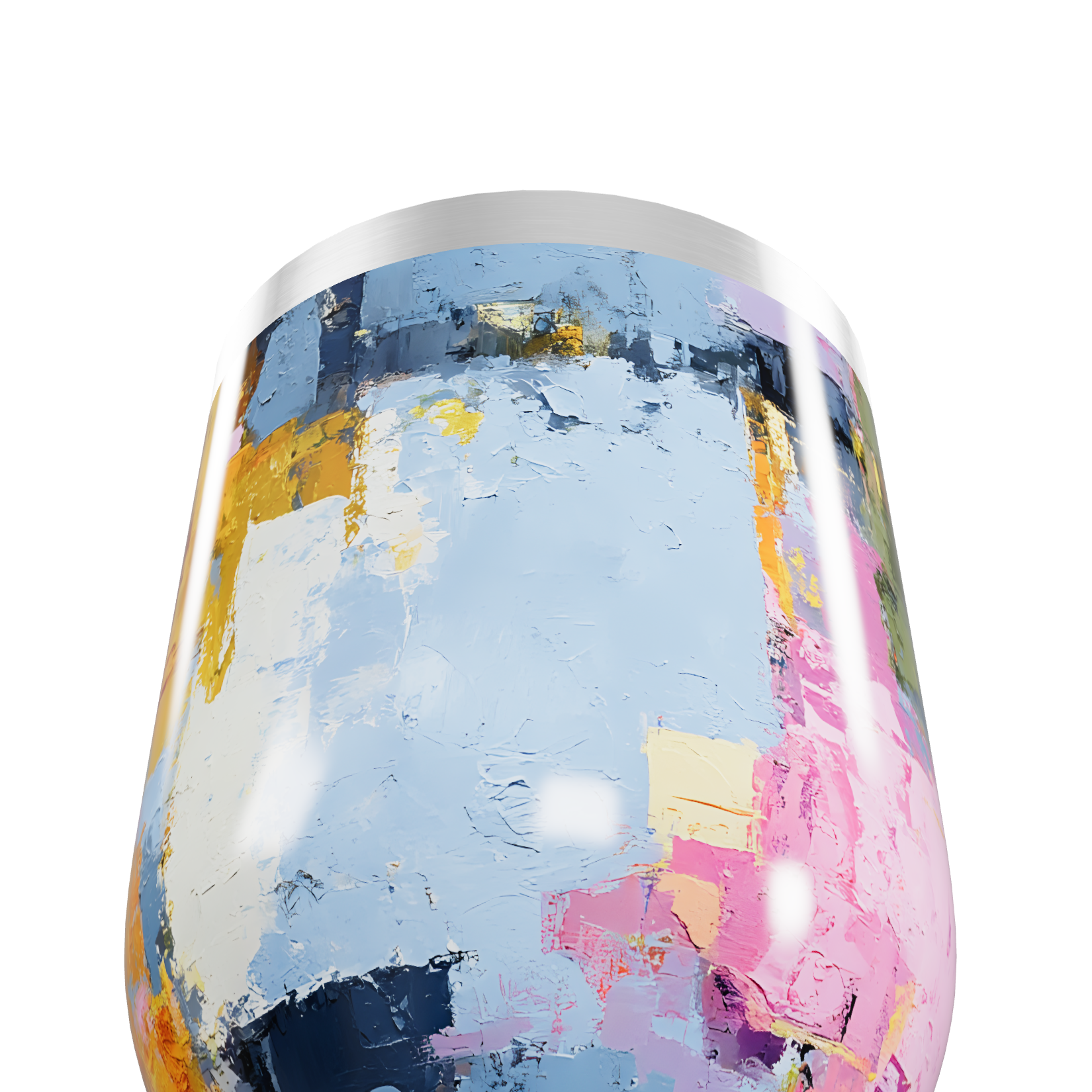 Copo Térmico Slim - Estampa Abstrata Colorida