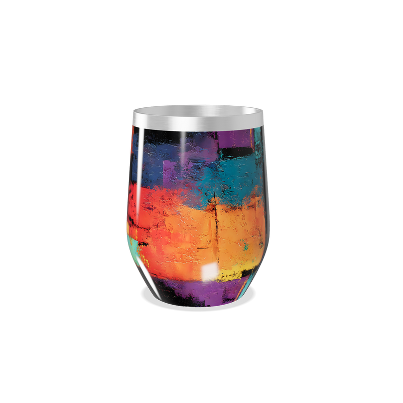 Copo Térmico Slim - Estampa Colorida Abstrata