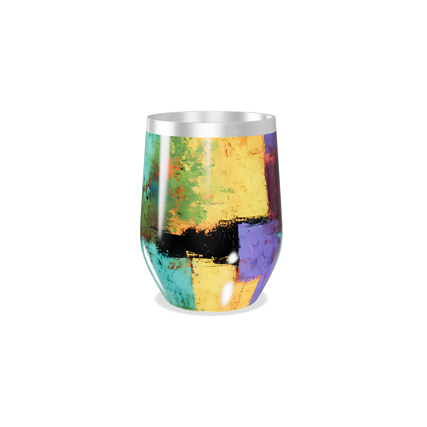 Copo Térmico Slim - Estampa Colorida Abstrata