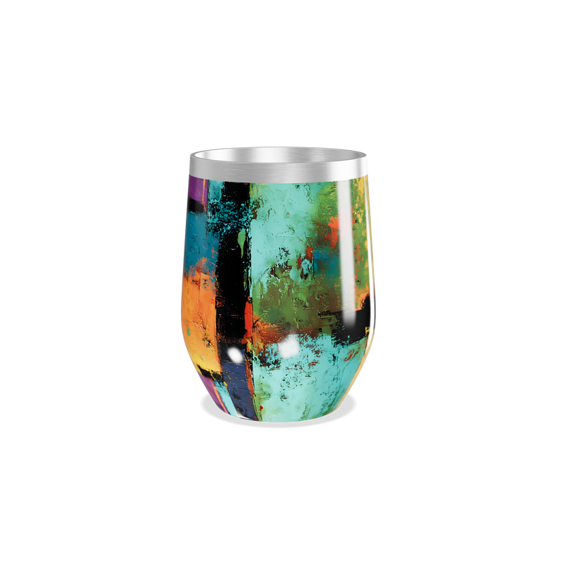 Copo Térmico Slim - Estampa Colorida Abstrata