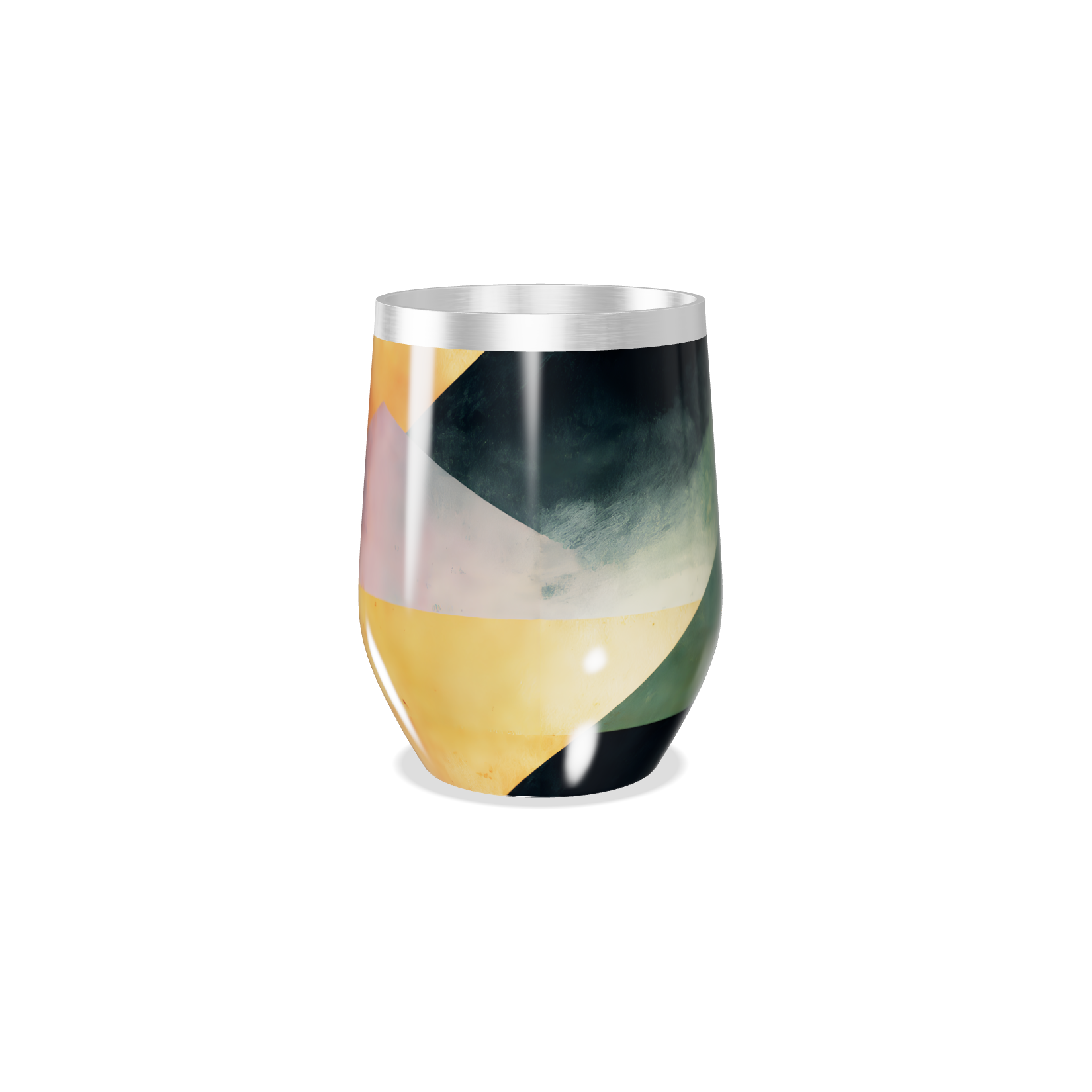 Copo Térmico Slim - Estampa Abstrata Colorida