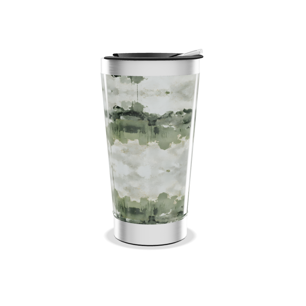 Copo Térmico - Estampa Aquarela Verde