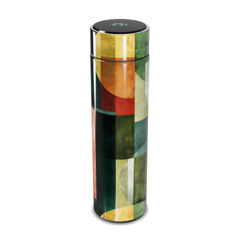 Garrafa Térmica Touch - Estampa Geométrica Colorida