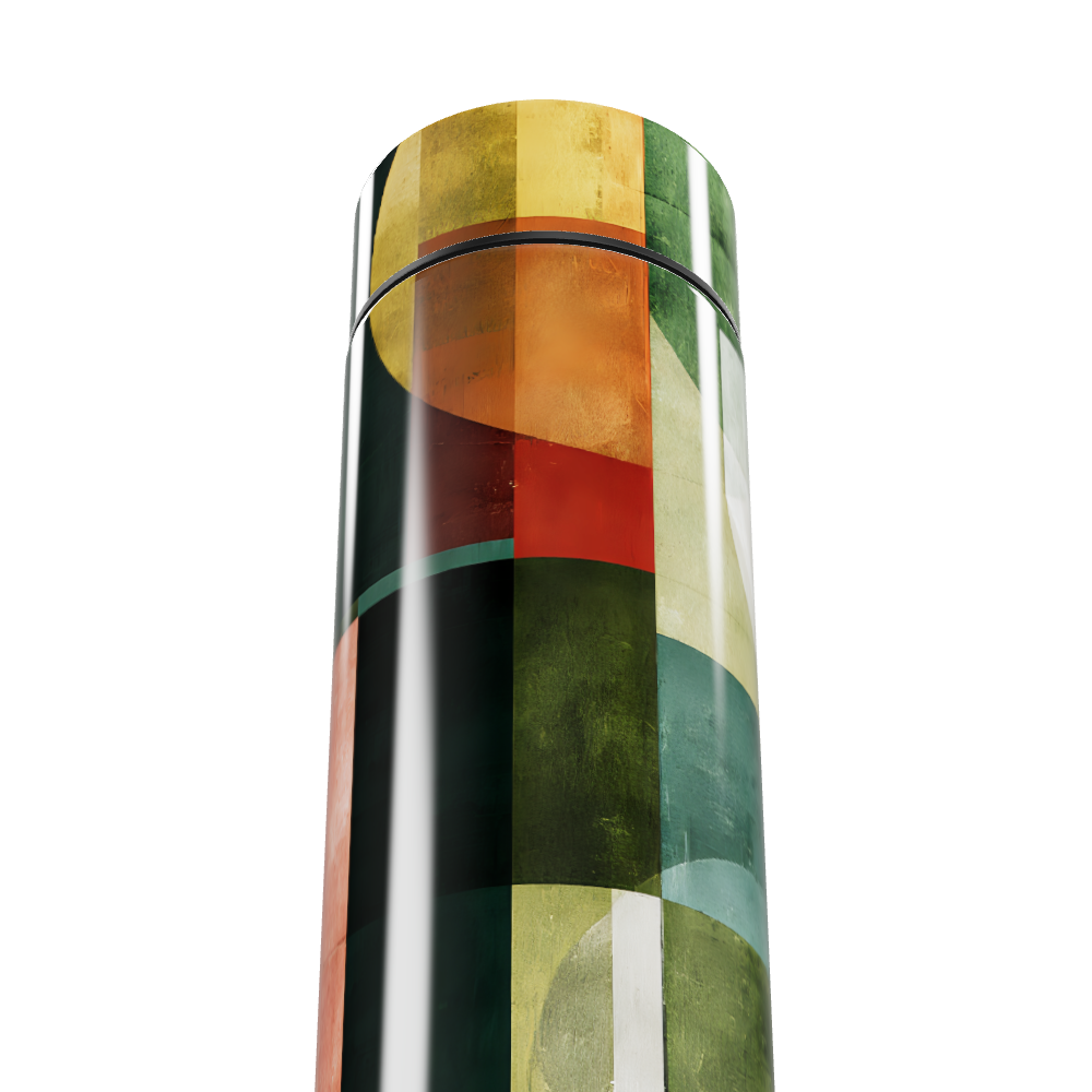 Garrafa Térmica Touch - Estampa Geométrica Colorida