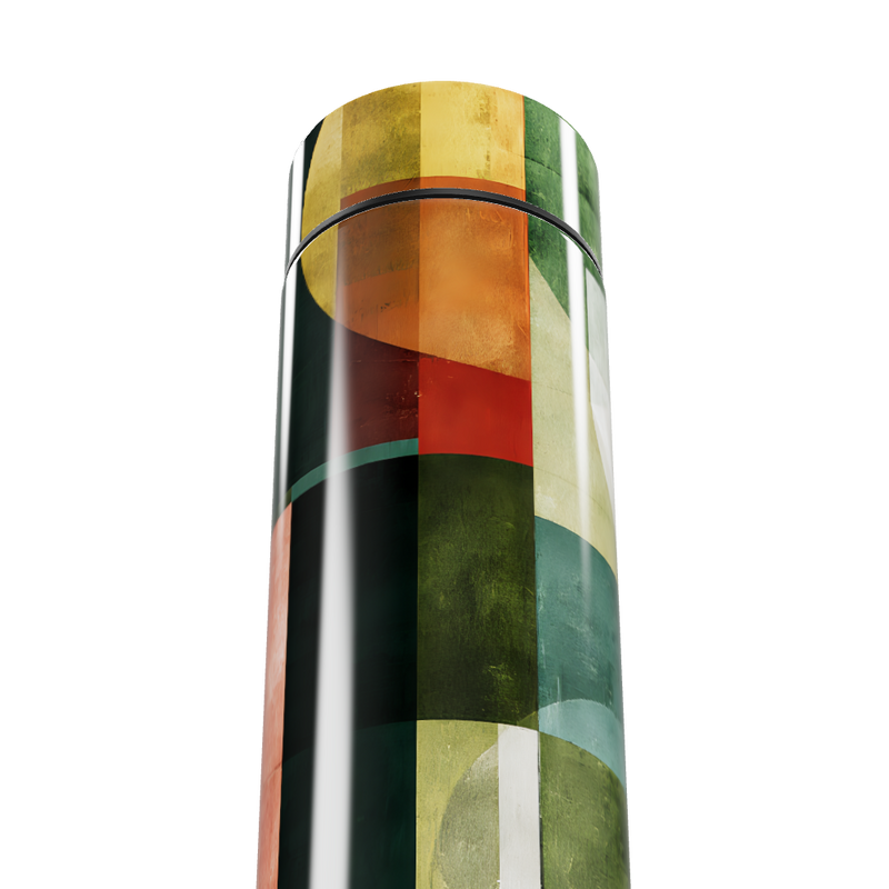 Garrafa Térmica Touch - Estampa Geométrica Colorida