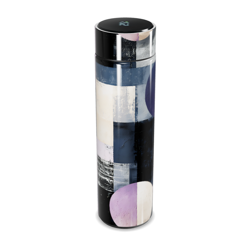 Garrafa Térmica Touch - Estampa Abstrata Azul