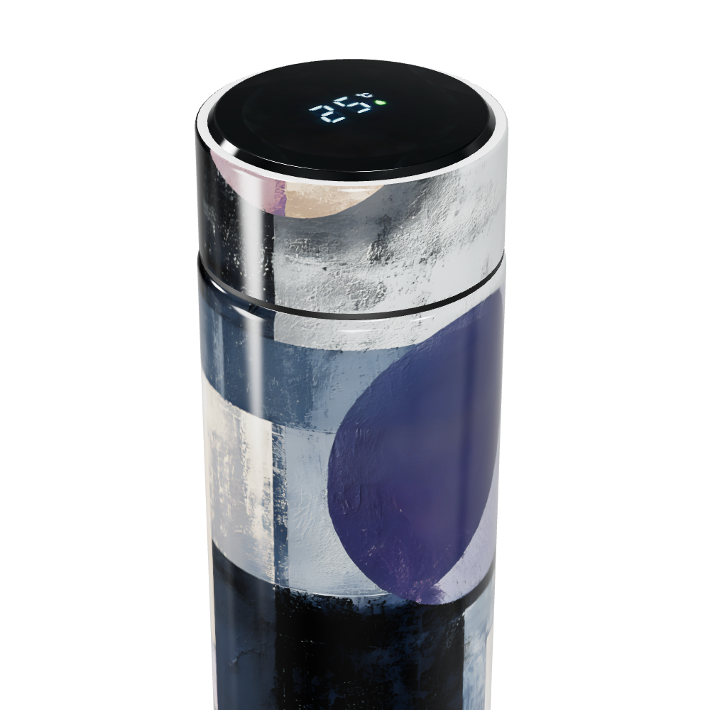 Garrafa Térmica Touch - Estampa Abstrata Azul