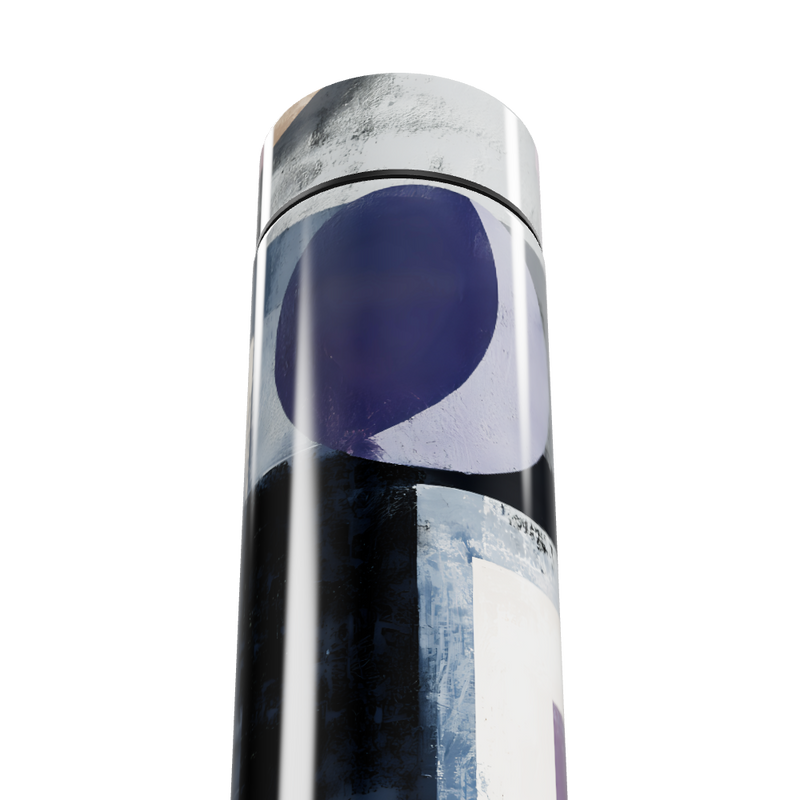 Garrafa Térmica Touch - Estampa Abstrata Azul