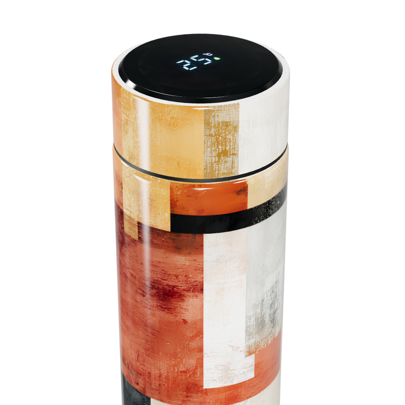 Garrafa Térmica Touch Estampada Geométrica