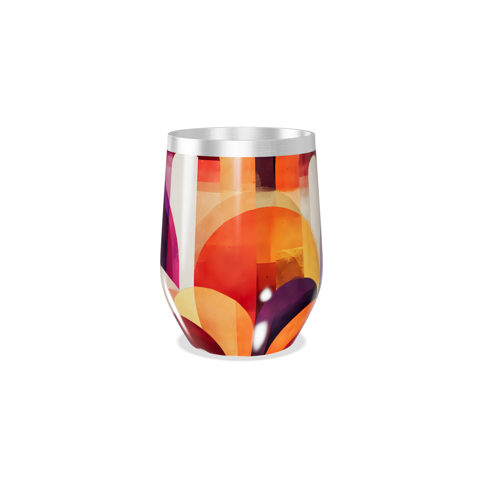 Copo Térmico Slim - Colorido Abstrato Inox