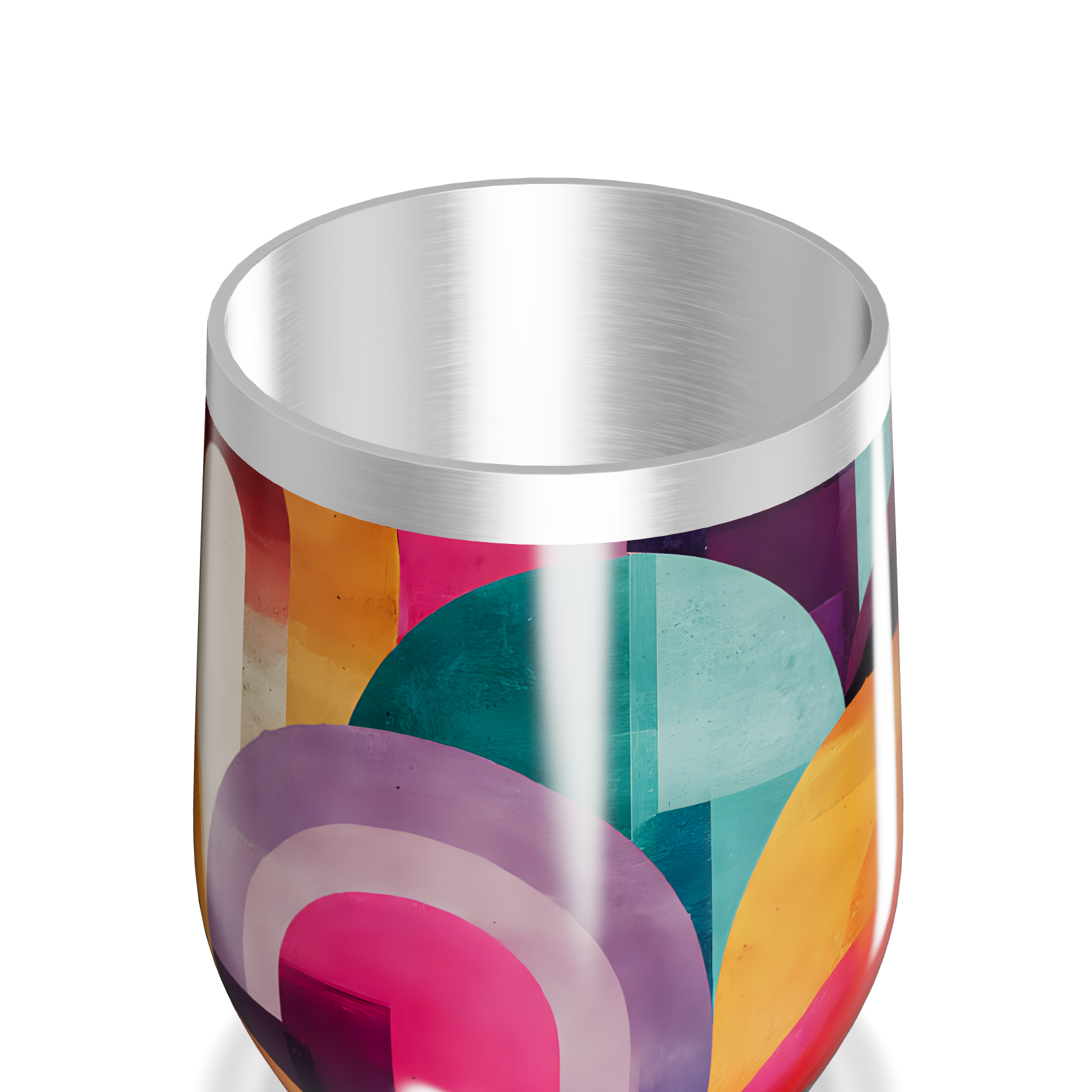 Copo Térmico Slim - Colorido Abstrato Inox