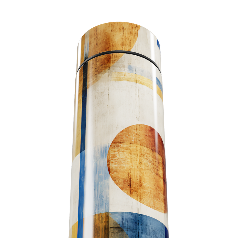 Garrafa Térmica Touch - Estampa Geométrica Colorida